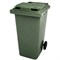 Бак / контейнер для мусора с крышкой и с колесами 240 л зеленый - фото 166056