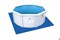 Каркасный бассейн круглый со стальными стенками  BestWay 56574 + песочный фильр, лестница, скиммер, подстилка (360х120) - фото 169981