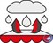 Качели садовые Эдем Люкс  бордовый (со светлым каркасом) с АМС (труба 76мм) (277х170х188) - фото 170176