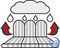 Качели садовые Эдем Люкс  бордовый (со светлым каркасом) с АМС (труба 76мм) (277х170х188) - фото 170177
