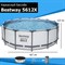 Каркасный бассейн Steel Pro Max Bestway 5612X + насос-фильтр, лестница, тент (427х122) - фото 177382