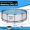 Каркасный бассейн Steel Pro Max Bestway 5612Z + насос-фильтр, лестница, тент (488х122) - фото 178648