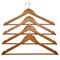 Вешалки-плечики 4 шт дерево/сталь, цвет натуральное дерево (44.5x23x1.2 см) - фото 181155