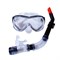 E39248-4 Набор для плавания взрослый маска+трубка (ПВХ) (черный) - фото 182879