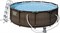 Каркасный бассейн на опорах Ротанг Deluxe Set Bestway 56709 + фильтр-насос, лестница (366х100см) - фото 195000