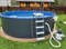 Морозоустойчивый бассейн Лагуна 2,5 х 1,25м- платина, пленка мрамор 0/4 мм / + скиммер, фильтр песочный, лестница, песок - фото 198370