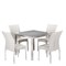 Комплект плетеной мебели T257C/Y380-W85-90x90 4Pcs Latte