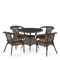 Комплект плетеной мебели Лион-1A T220CT/Y32-W53 Brown (4+1) - фото 201390