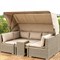 Диван-трансформер из искусственного ротанга AFM-320 Beige - фото 203015